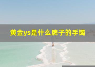 黄金ys是什么牌子的手镯