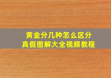 黄金分几种怎么区分真假图解大全视频教程