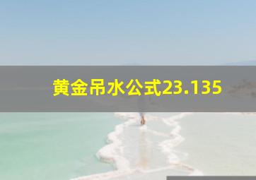 黄金吊水公式23.135