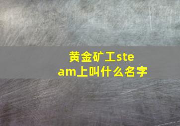 黄金矿工steam上叫什么名字