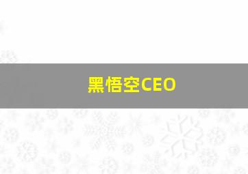 黑悟空CEO