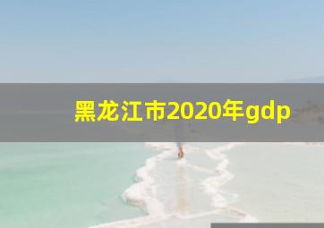 黑龙江市2020年gdp