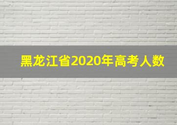 黑龙江省2020年高考人数