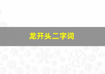 龙开头二字词